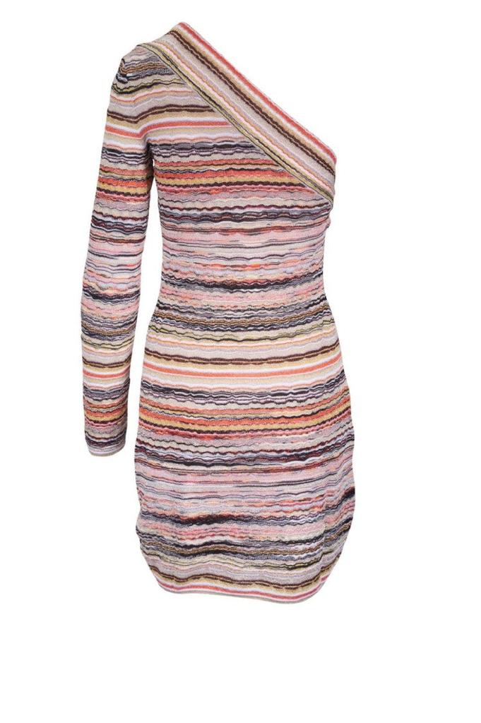 Missoni One-Shoulder Mini Dress With Stripes
