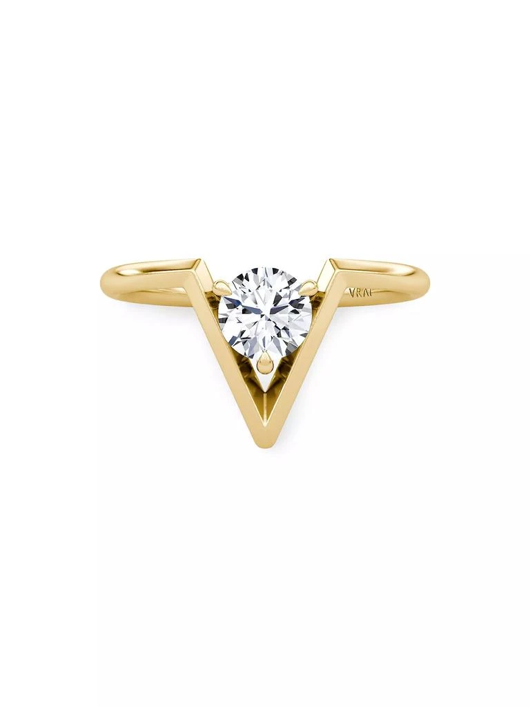 VRAI VRAI V 14K Yellow Gold & Lab-Grown Diamond Ring 3