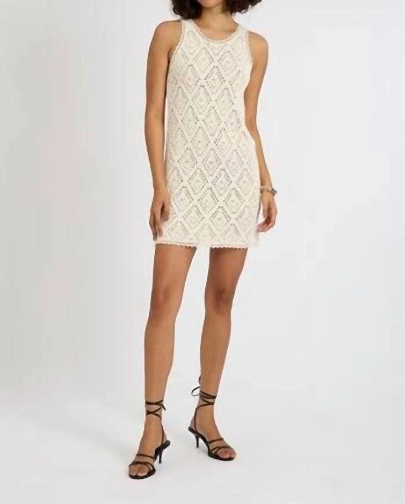 Vanessabruno - Escarlett Crochet Mini Dress  On Sale Now with Up to 58%  Off | Discover Exclusive Deals & Savings at BeyondStyle  Authentic  vanessabruno women > dresses > mini|2711208526|beige|clothing|cotton|dresses|mini|patterned|women  with