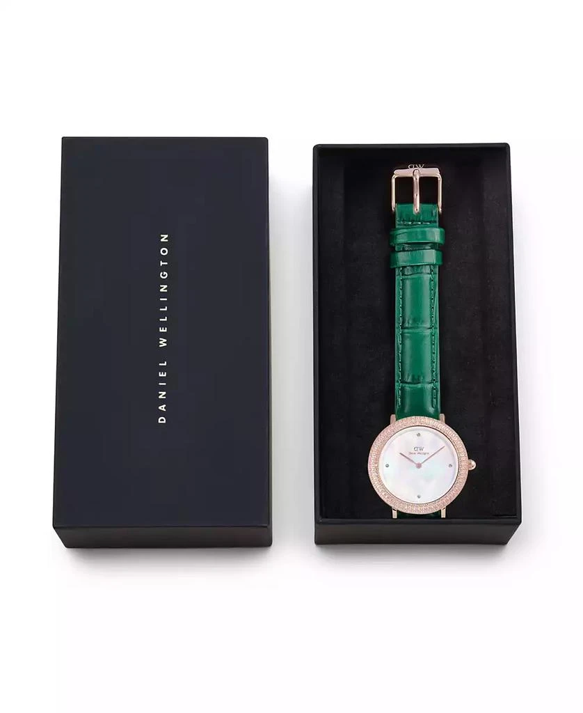 Daniel Wellington Women's Analog Green Leather Watch, 32mm 6