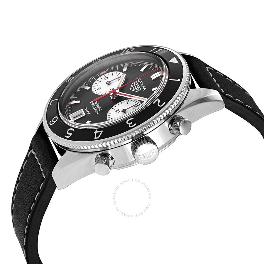 TAG Heuer Autavia Heritage Chronograph Automatic Black Dial Men's Watch CBE2118.FC8246
