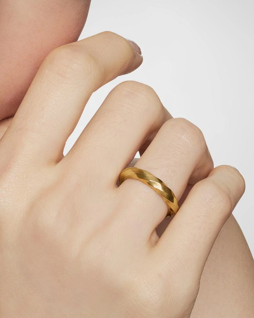 David Yurman Cable Edge Ring in 18K Gold, 4mm 6