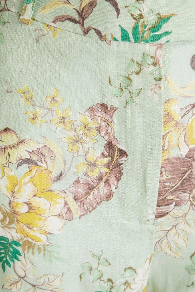 Zimmermann Floral-print linen straight-leg pants 4