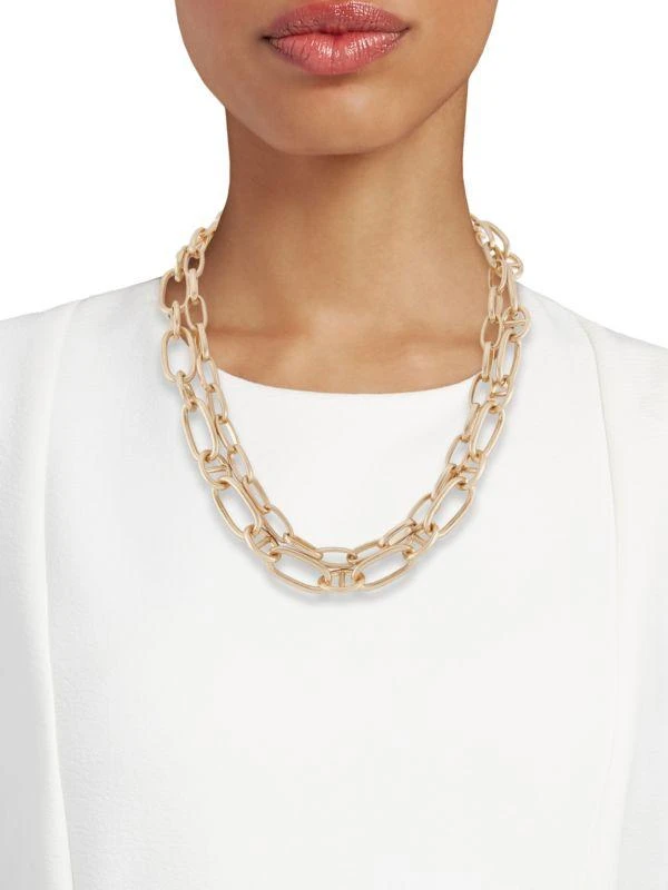 AREA 2-Piece 24K Goldplated Layered Chain Necklace Set 2