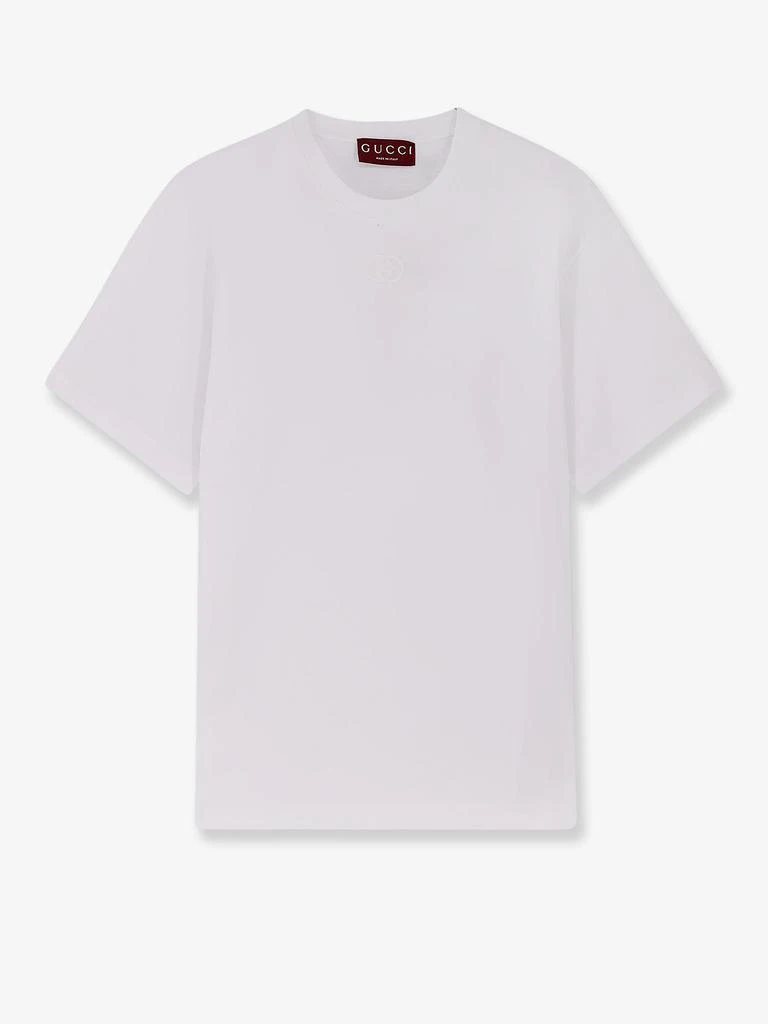 Gucci Cotton t-shirt with GG Incrocio logo on the front from Nugnes 1920