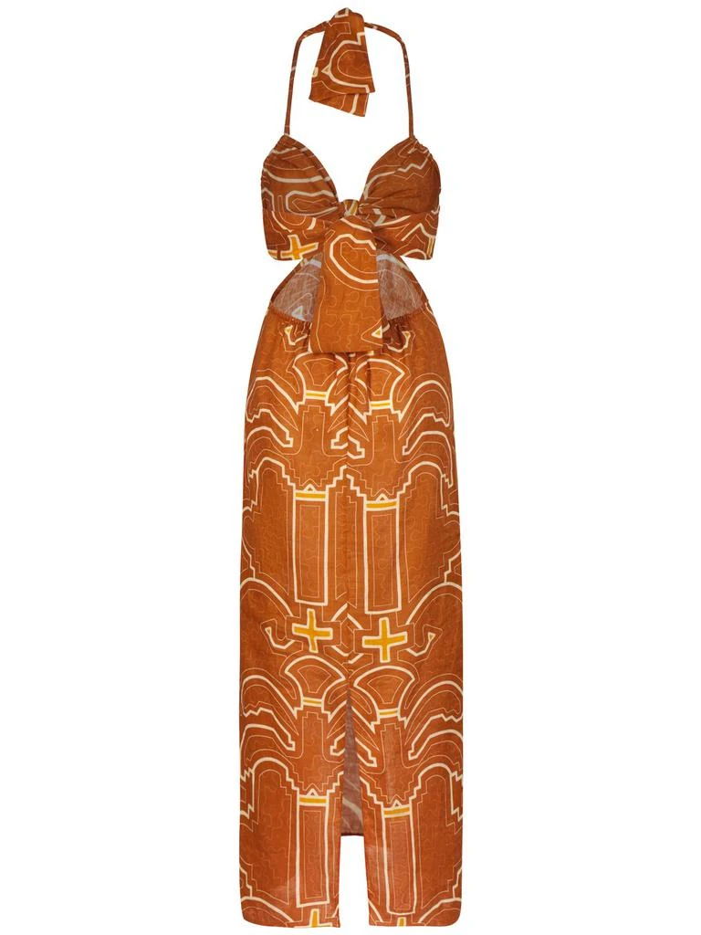 JOHANNA ORTIZ Altered States Linen Maxi Dress 4