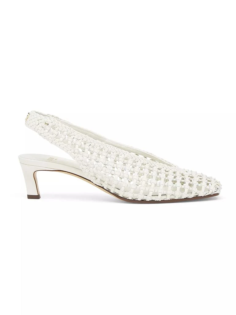 Fendi Woven Show Leather Slingback Pumps 1