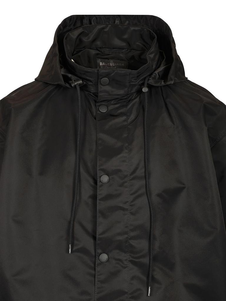 ジャケット・アウター Balenciaga Black Windbreaker Balenciaga Black Logo Print Nylon Oversized Wind Breaker