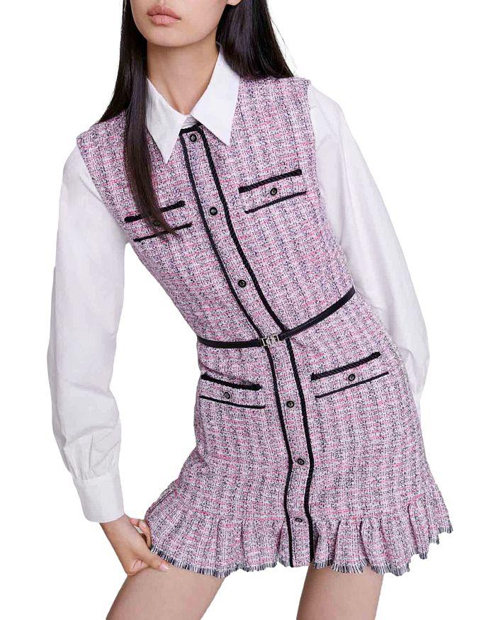 Maje Ratri Tweed Sleeveless Dress