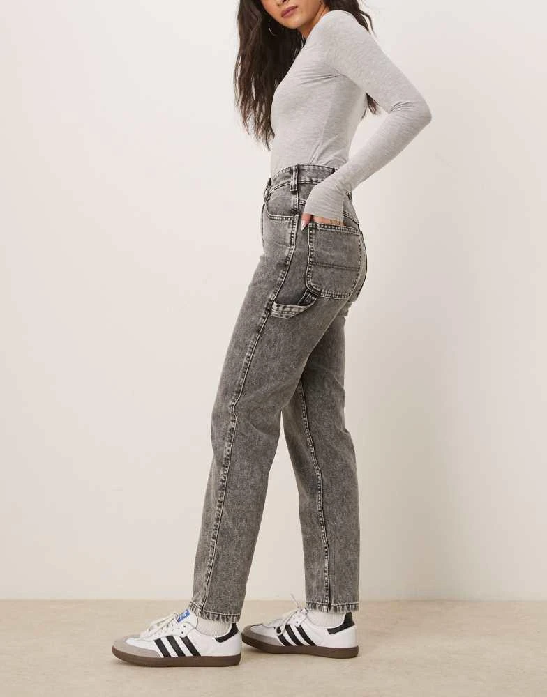 DICKIES Dickies ellendale straight fit denim jeans in washed light grey 3