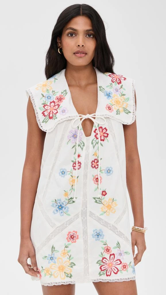 Free People Willow Embroidered Mini Dress 6