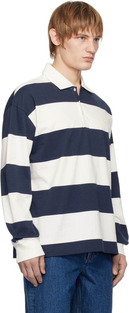 A.P.C. Navy & White Riley Polo