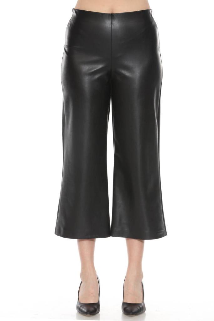 JOSEPH RIBKOFF Joseph Ribkoff - Leatherette Pull On Culotte Pant