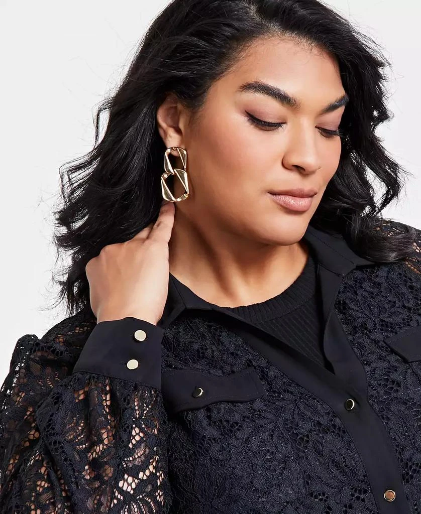 INC International Plus Size Lace Blouse, Created for Macy's 3