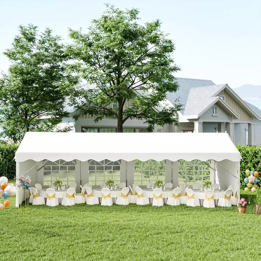 Outsunny 13
x 26
Heavy-duty Large Wedding Tent with Sidewalls, 9
