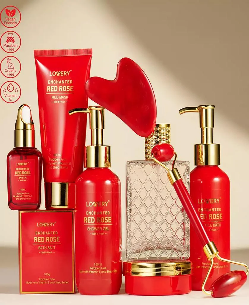 Lovery 10-Pc. Luxe Red Rose Bath & Body Care Gift Set 2