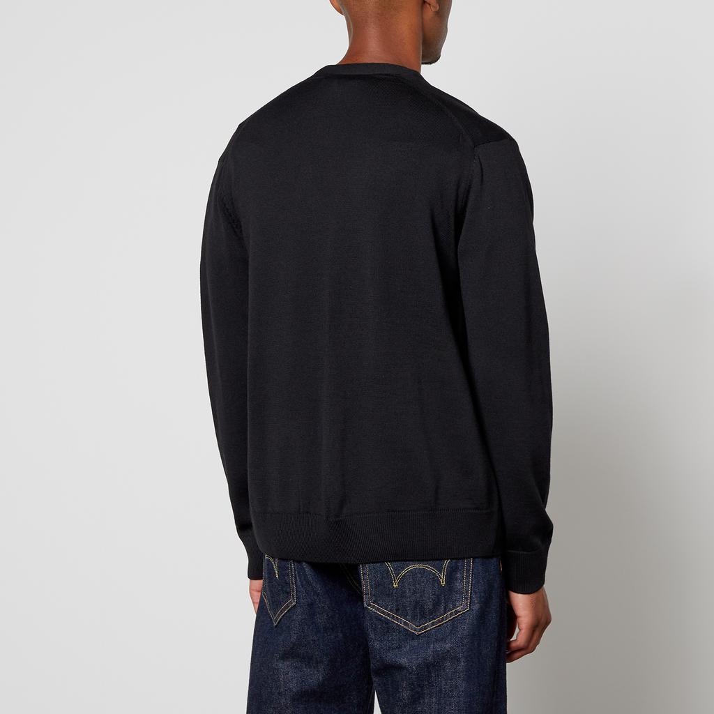 Maison Kitsune Maison Kitsuné Tricolour Fox Patch Classic Cardigan - Black