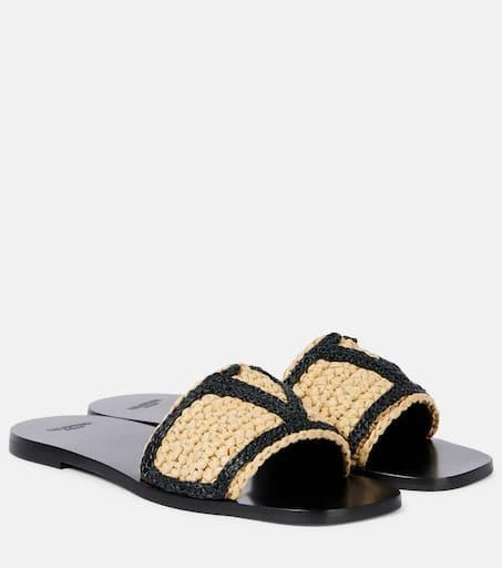 Valentino Viva Superstar embroidered crochet slides 1