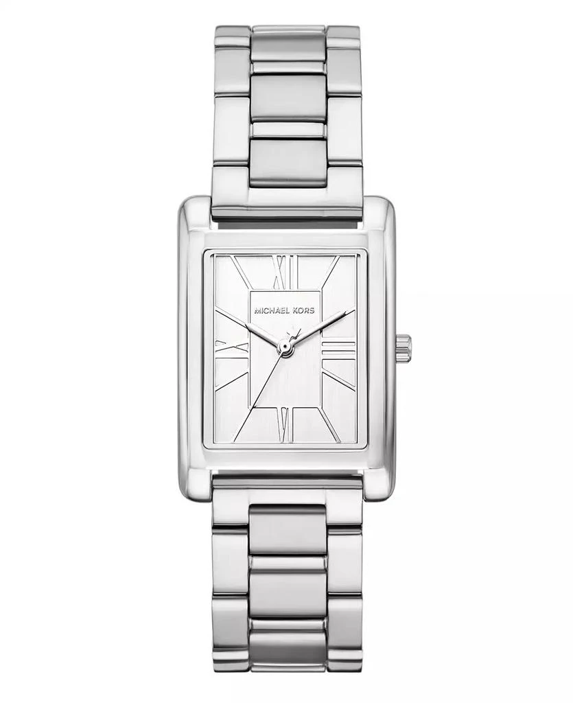 Michael Kors Women's Essex Silver-Tone Stainless Steel Watch, 26x36mm 1