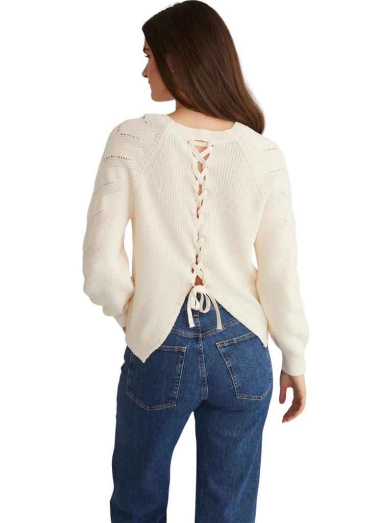 525 America 525 America - Lace Back Raglan Sweater