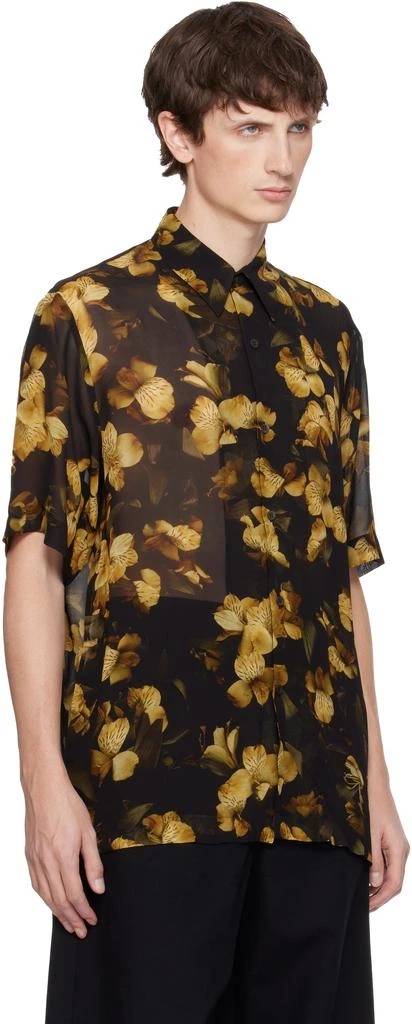 Dries Van Noten Black Floral Print Shirt 2