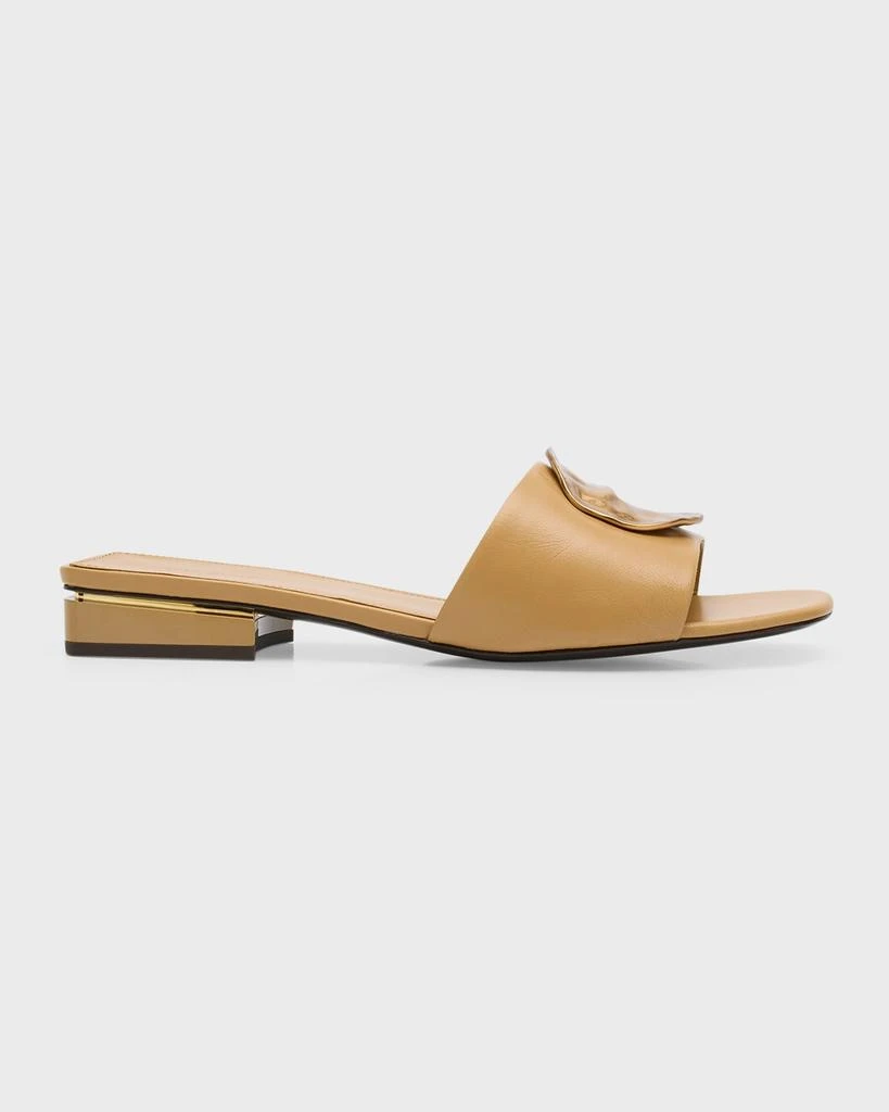 Tory Burch Patos Disc Leather Slide Sandals 1