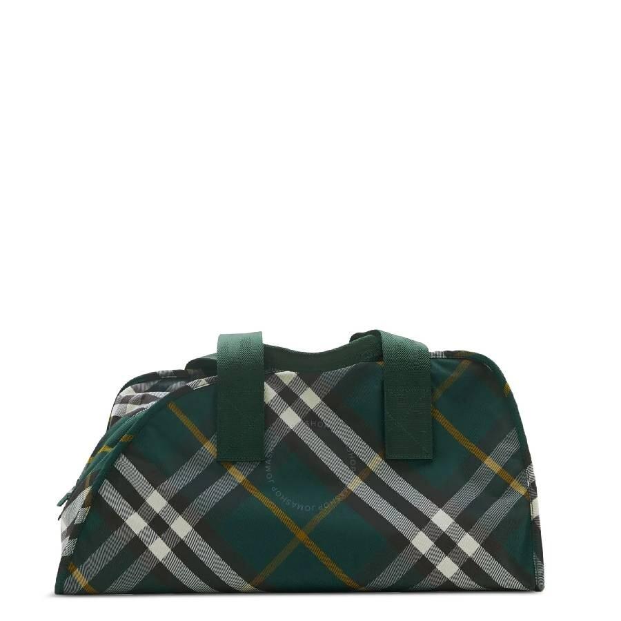 Burberry Burberry Medium Holdall Shield Check-Pattern Duffle Bag