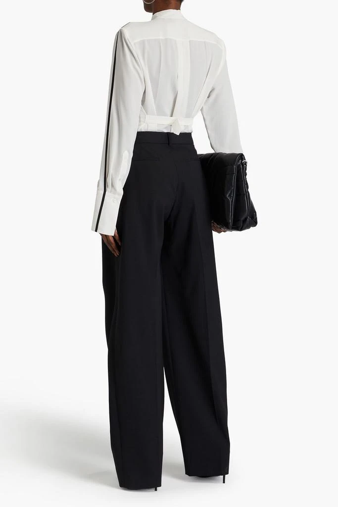 Peter Do Pleated layered twill wide-leg pants 3