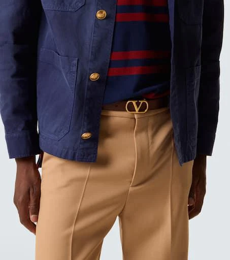 Valentino VLogo braided leather belt 2