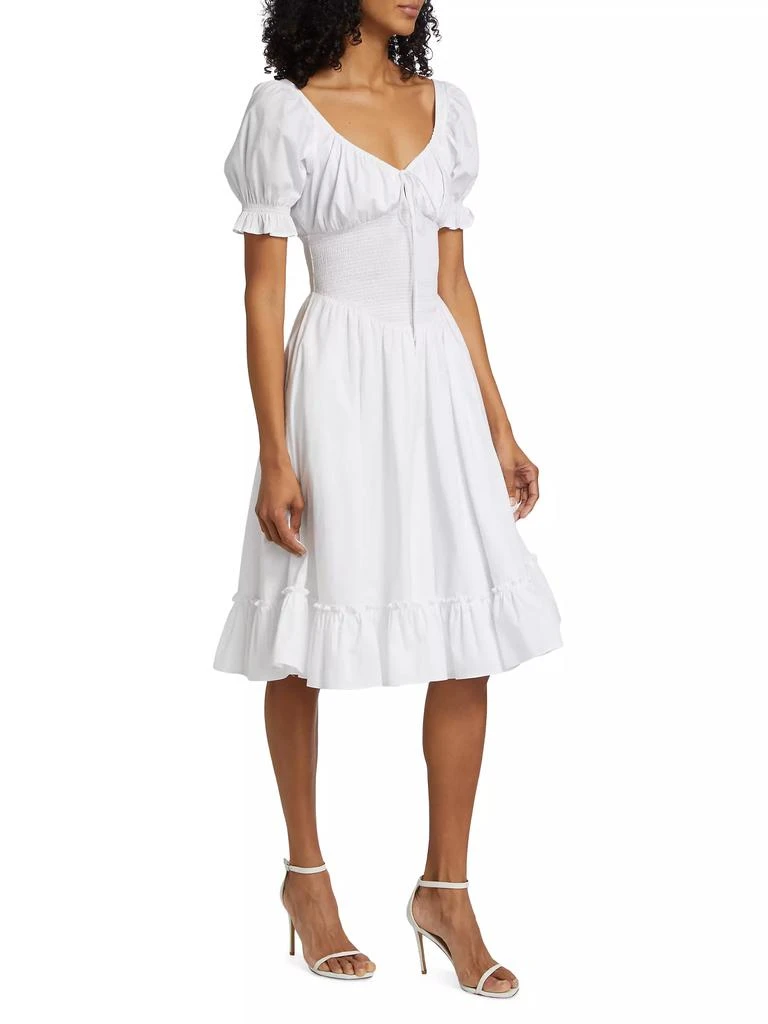 Guizio Luciana Cotton Smocked Midi-Dress 4
