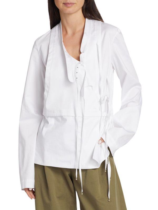 Altuzarra Cookson Layered Self-Tie Top