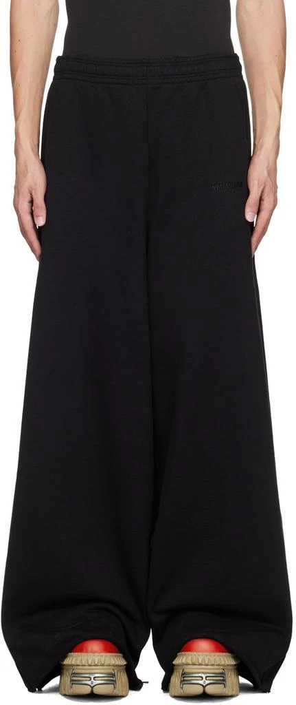 Vetements Black Embroidered-Logo Sweatpants 1