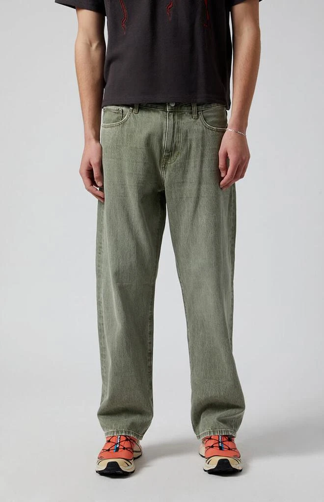 PacSun Dylan Baggy Jeans Overdyed Olive 1