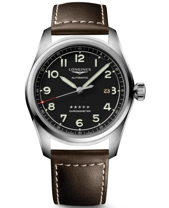 Longines Longines Spirit Automatic 42mm Black Dial Leather Strap Men's Watch L3.811.4.53.0 1