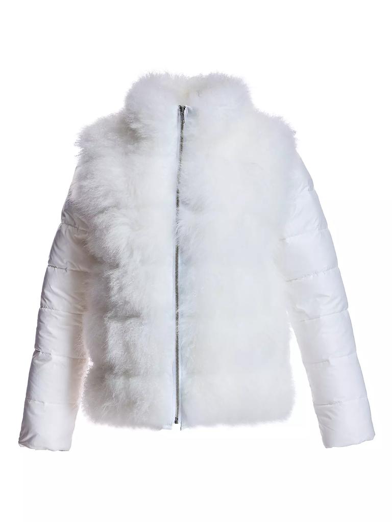 Maximilian Feather Down Fur Trim Jacket