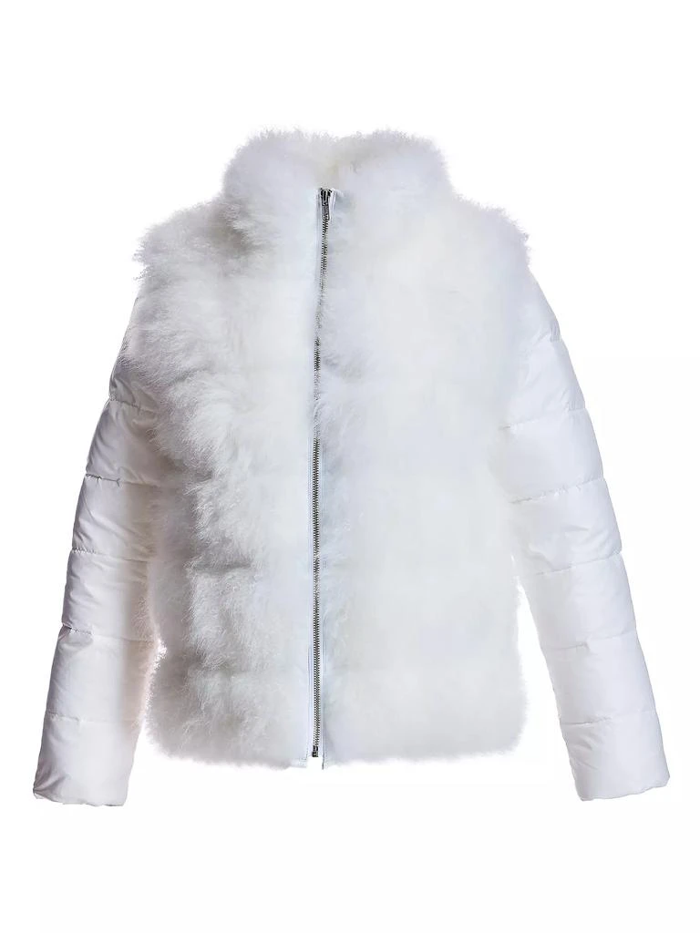 Maximilian Feather Down Fur Trim Jacket 1