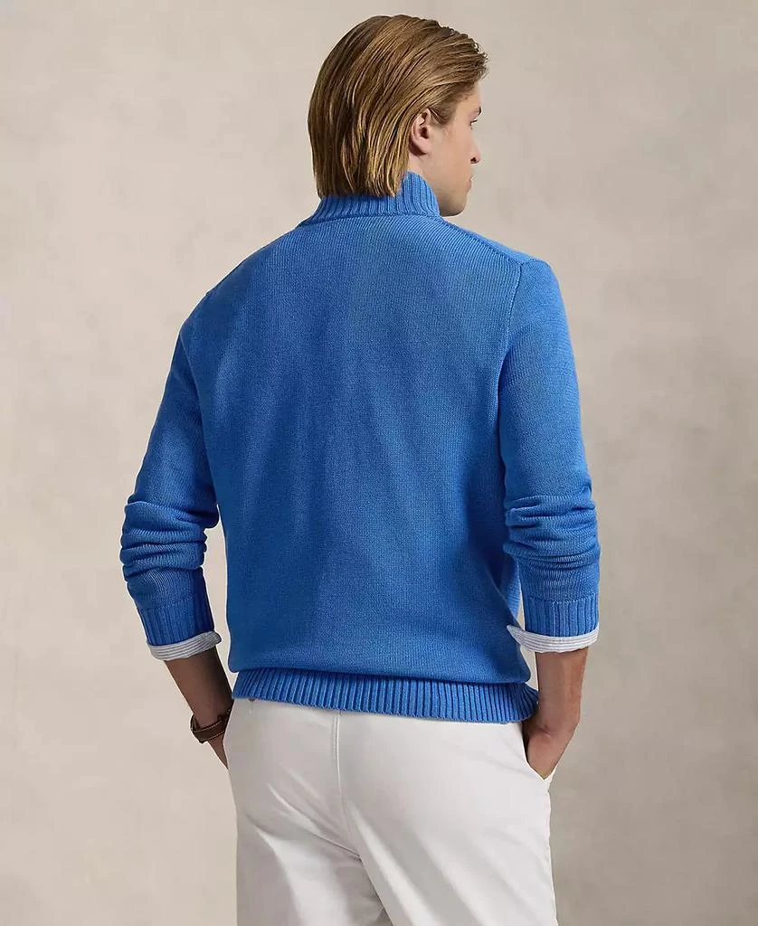 Ralph Lauren Men's Big & Tall Cotton Quarter-Zip Sweater 3