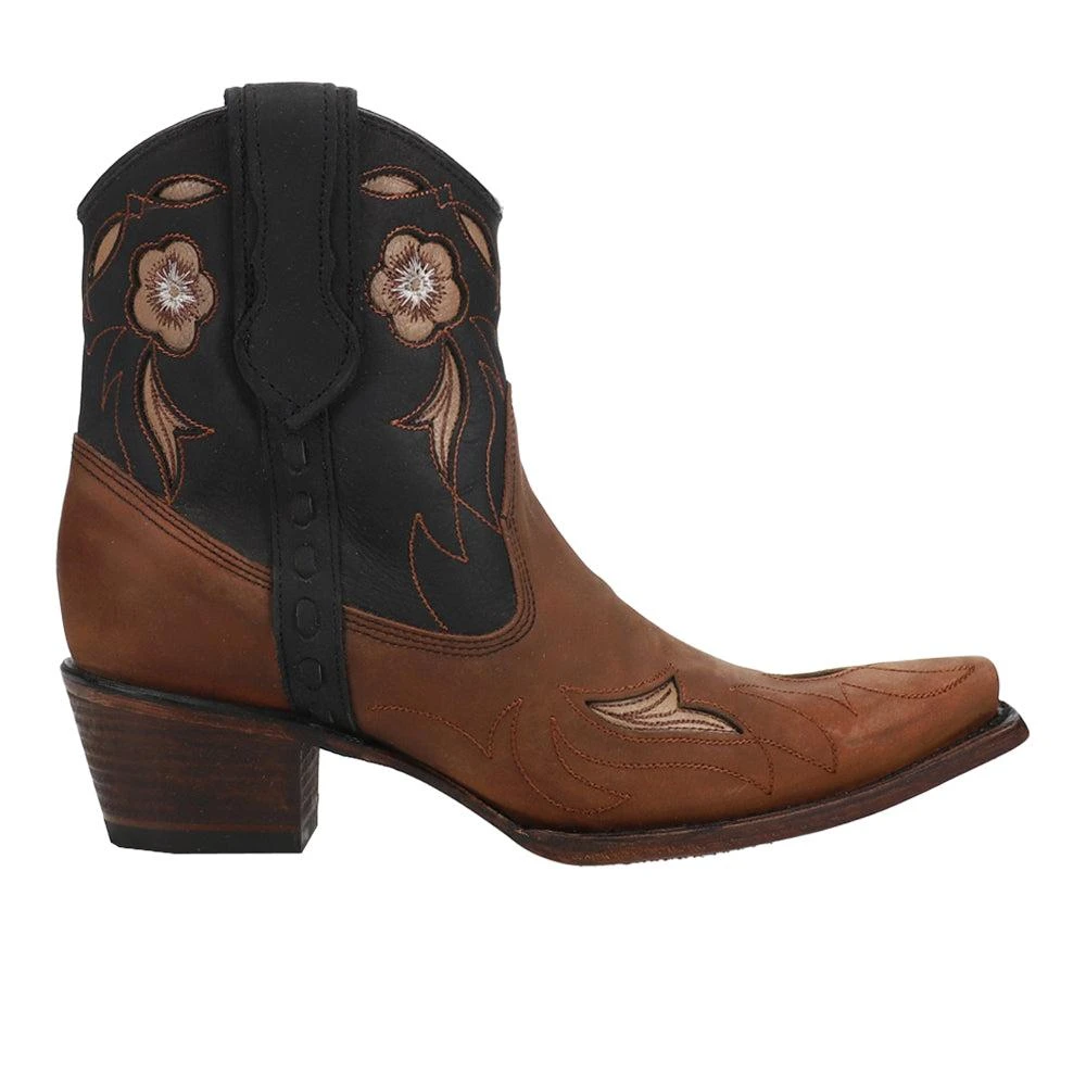 Circle G by Corral Floral Embroidered Snip Toe Cowboy Booties