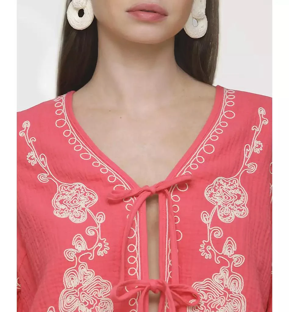Avec Les Filles Women's Embroidered Peplum Jacket 4
