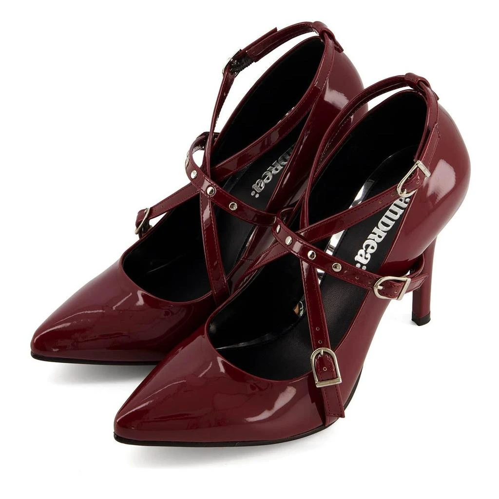 Andrea Fashion Triple Strap Stiletto Pumps 2