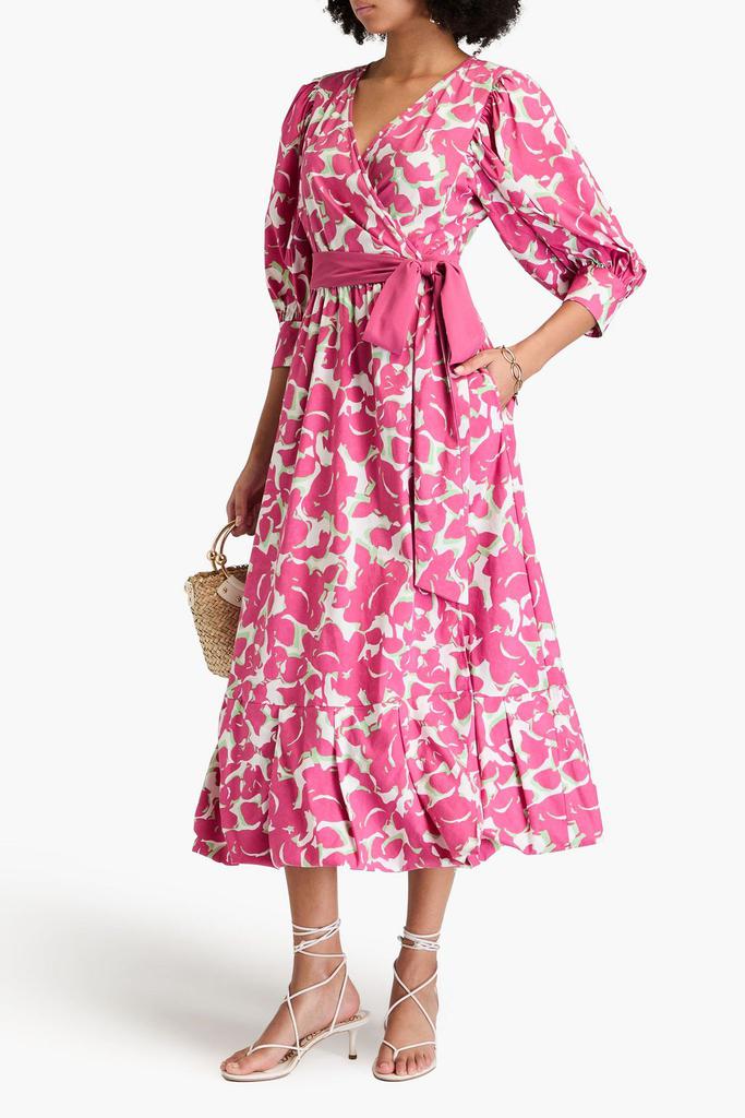 Diane von Furstenberg Roxanna floral-print cotton-blend poplin midi wrap dress