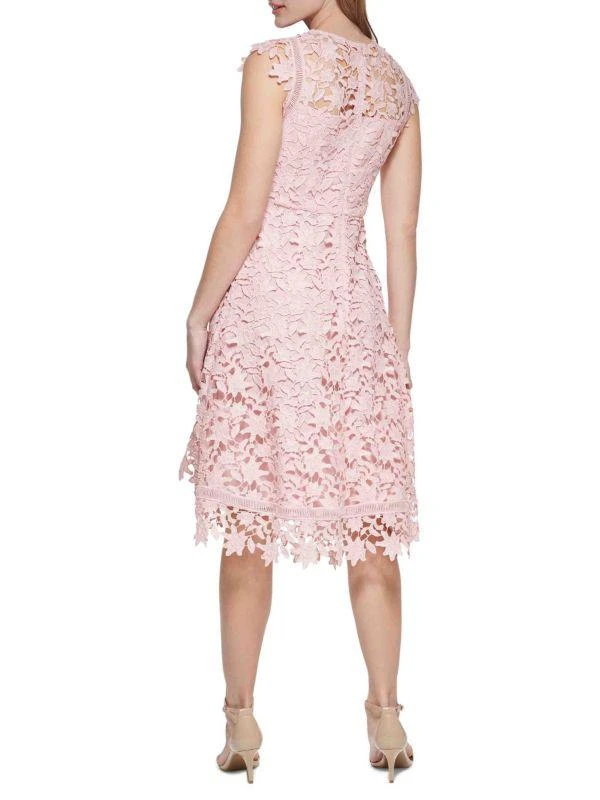 Eliza J Asymmetric Lace Mididress 2
