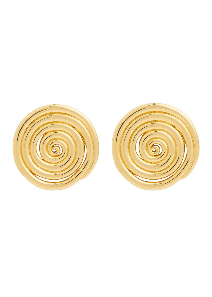 Anni Lu Spiral 18kt gold-plated stud earrings