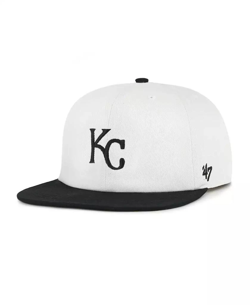 47 Brand Women's White/Black Kansas City Royals Foundation Captain Snapback Hat 2