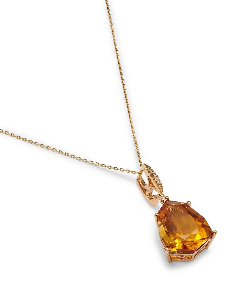 Bloomingdale
s Fine Collection Citrine 
Diamond Pendant Necklace in 14K Yellow Gold, 18" 3