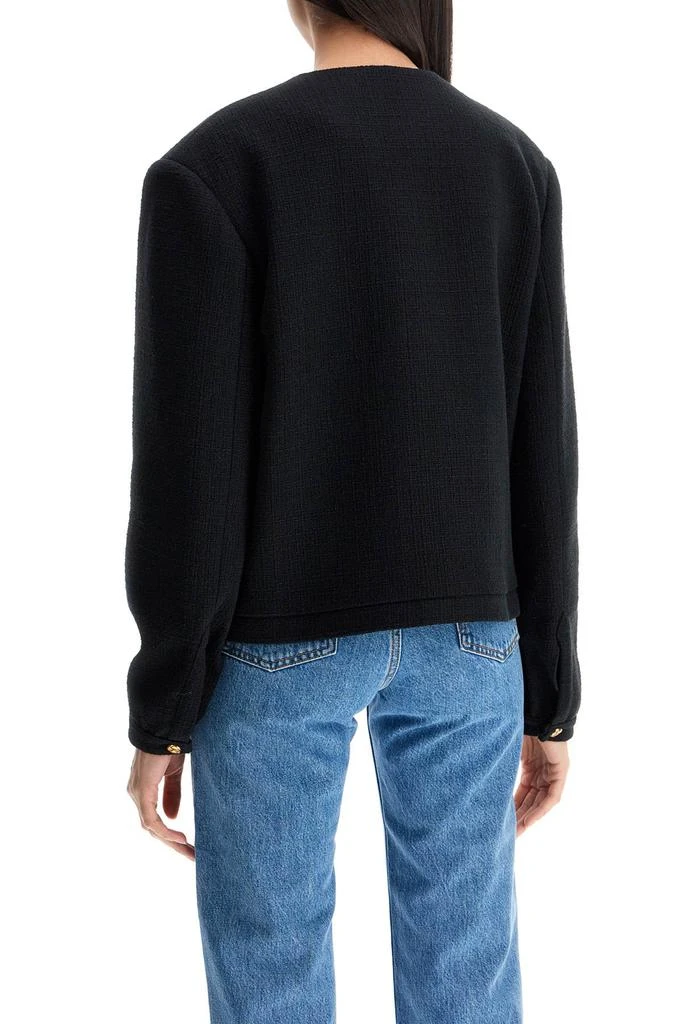 BLAZÉ MILANO cropped black cotton bolero with golden buttons 3
