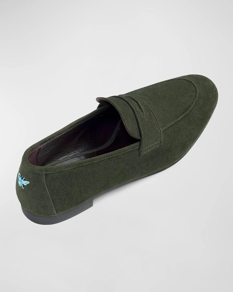 Bougeotte Flaneur Suede Penny Loafers 3