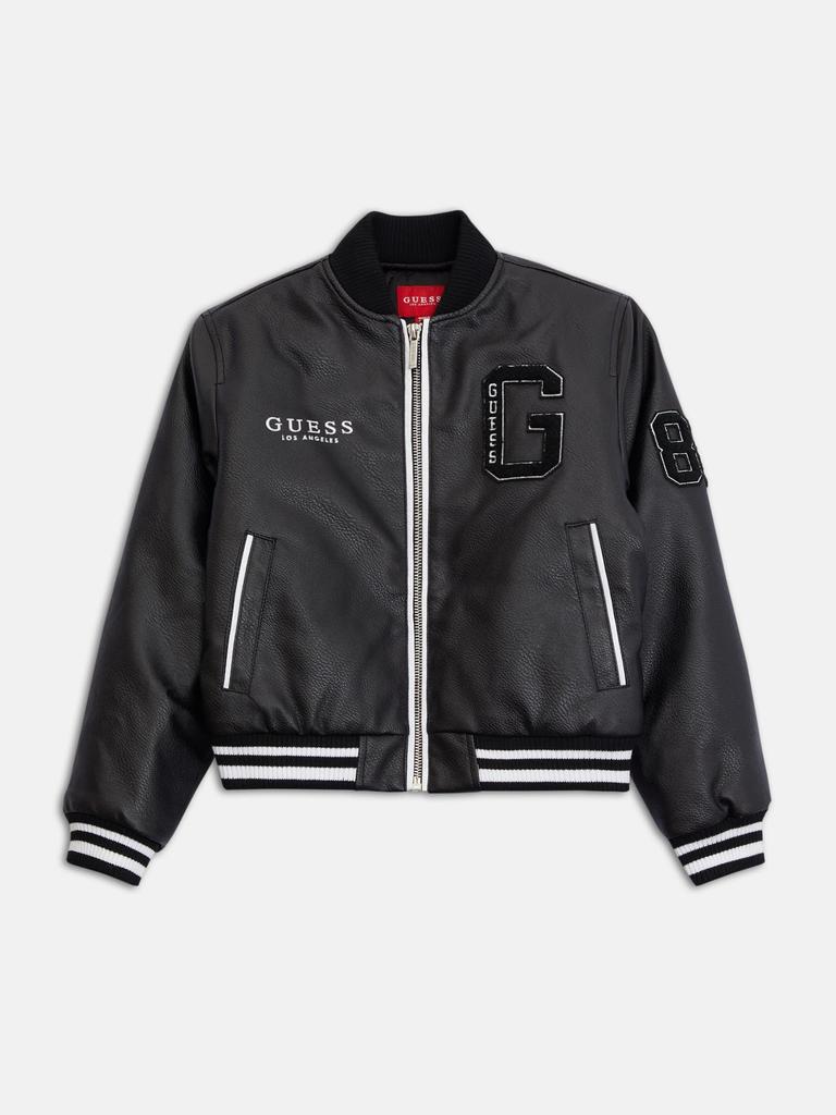 Guess Factory Ralia Faux-Leather Varsity Jacket (7-14)