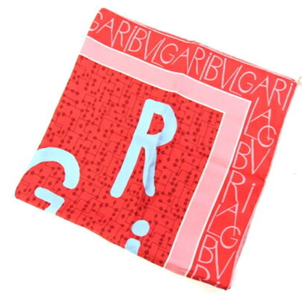 BVLGARI blue Color Silk Scarf (Pre-Owned) 4