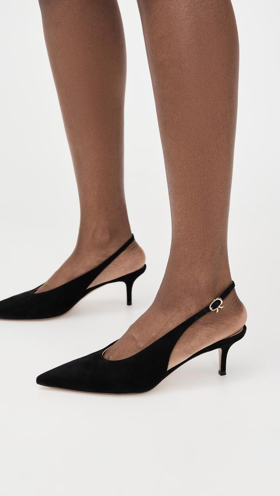 Gianvito Rossi Robbie Sling Camoscio 55mm
